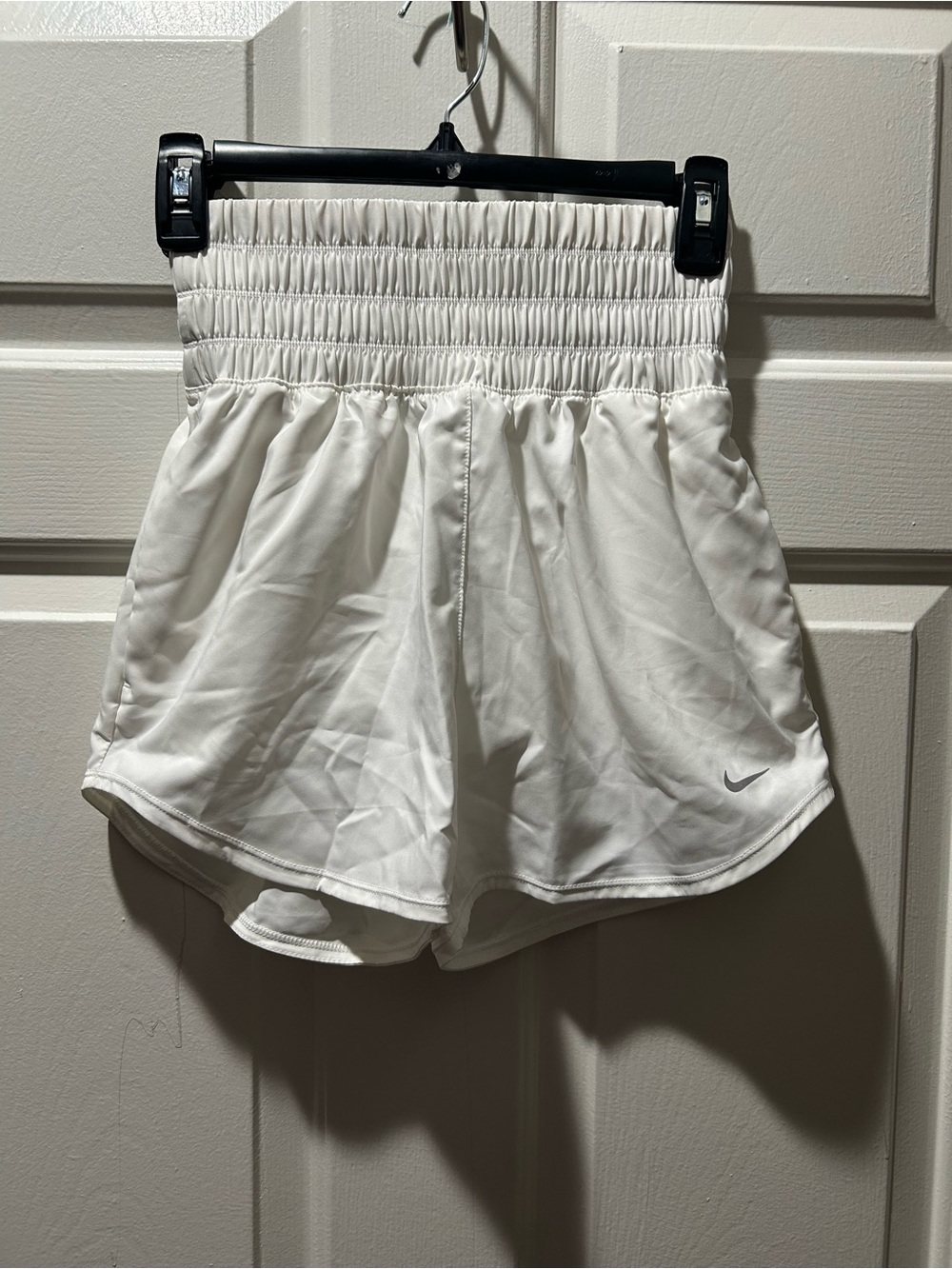 NWT Nike Women's One Dri-FIT Ultra High-Waisted 3" Brief-Lined Shorts in White